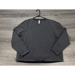 Lululemon Women's On-Track Crew  Heathered Black Long Sleeve Active Workout 12